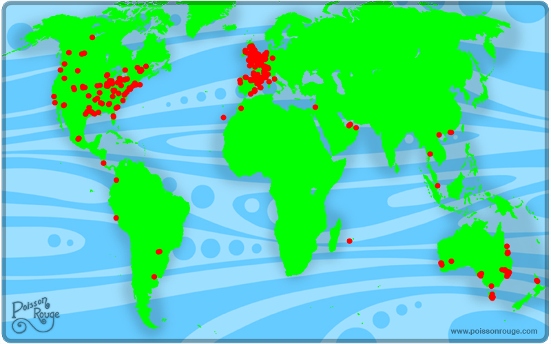 La mappemonde Poisson Rouge